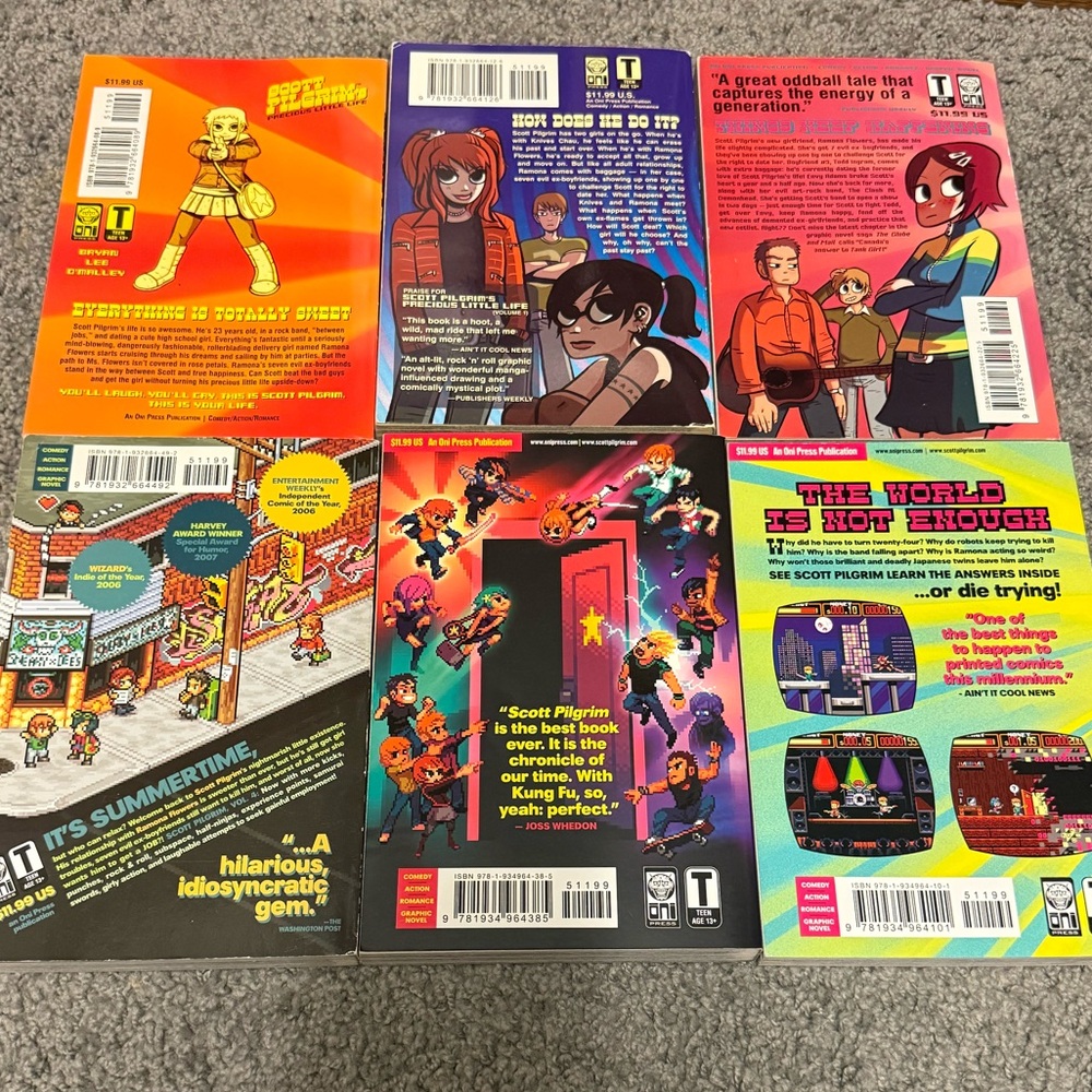 Scott Pilgrim Graphic Novel Set Volumes 1-6 - Colorful Comic Book Collection - Picture 3 of 9